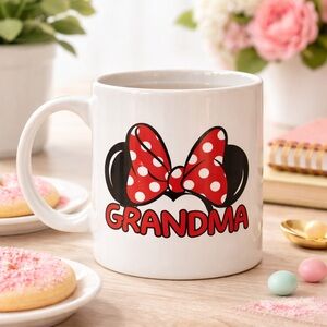 Disney Grandma Mug with Red and Black Design